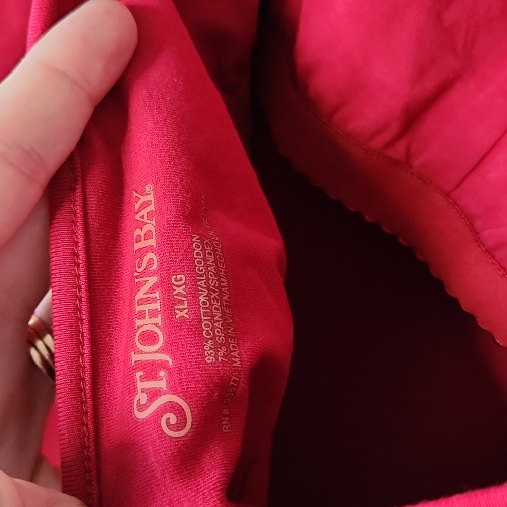 St. John's Bay Vibrant Red Halter Stretch Top - Picture 5 of 5